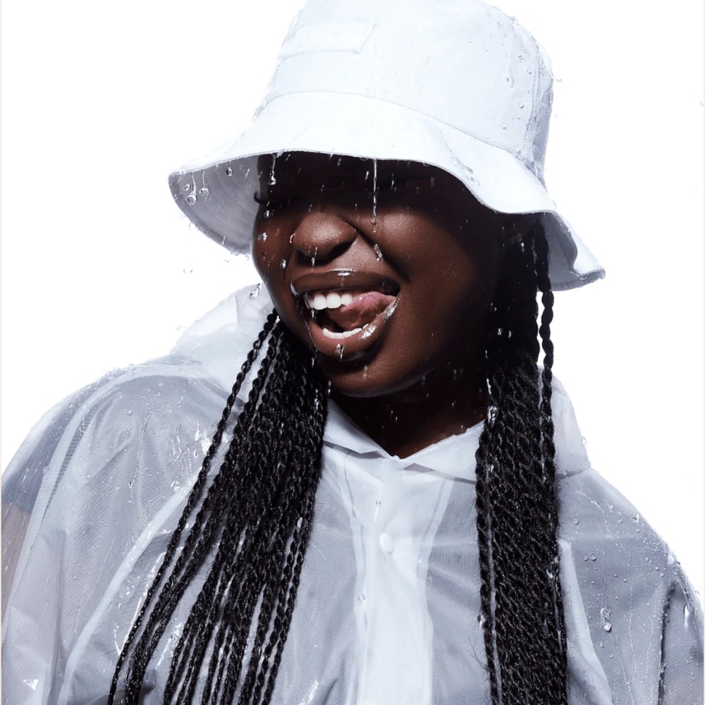 KIN Satin Lined Bucket Hat - White